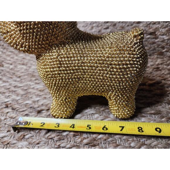 French Bulldog Statue Gold Pug Sitting Dog Figurine English Bulldog Home Decor - Picture 8 of 10